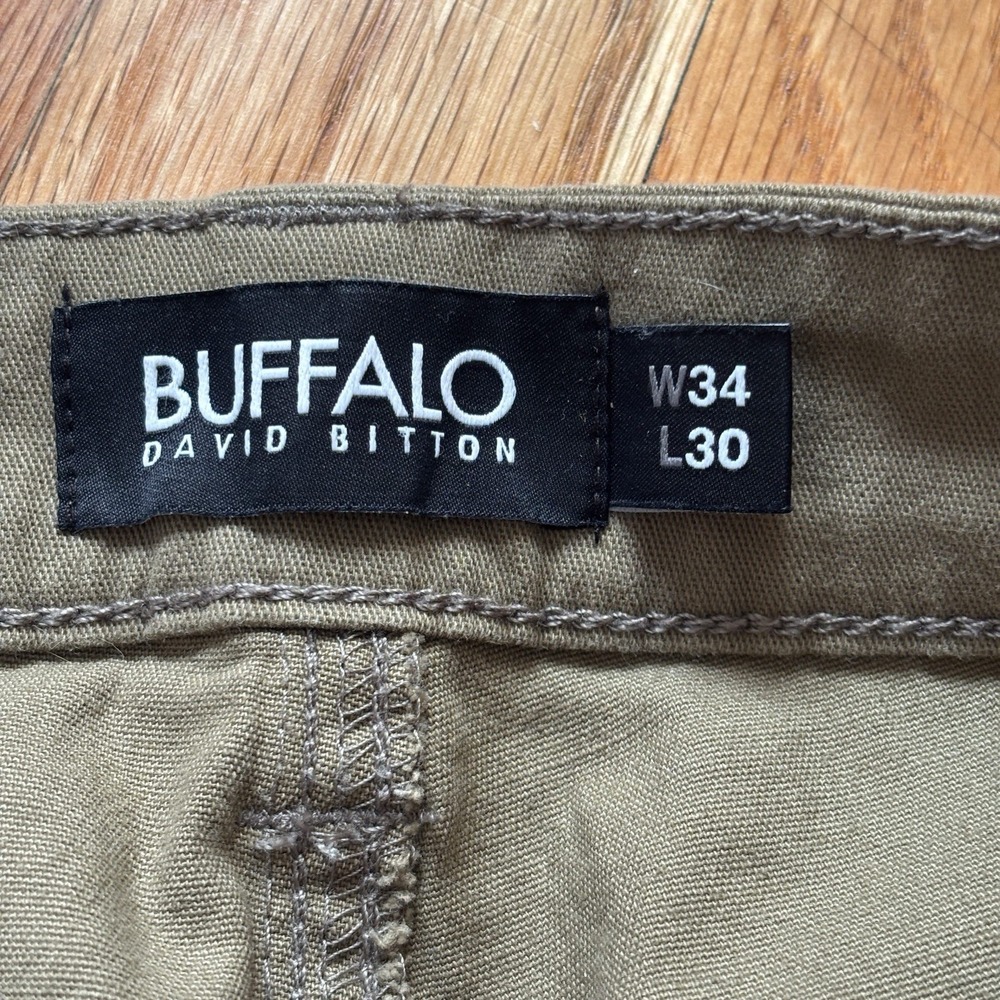 Buffalo David Bitton Men's Gray Stretch Jeans W34 L30 Straight Leg - Picture 9 of 16